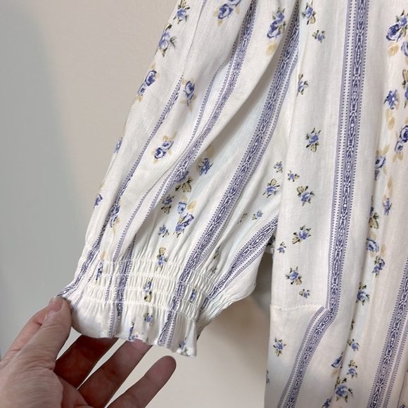 NWT Antonio Melani Cleo wallpaper floral linen blend wrap dress, 8 - Picture 7 of 11